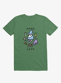 Mage Life Wizard Kelly Green T-Shirt