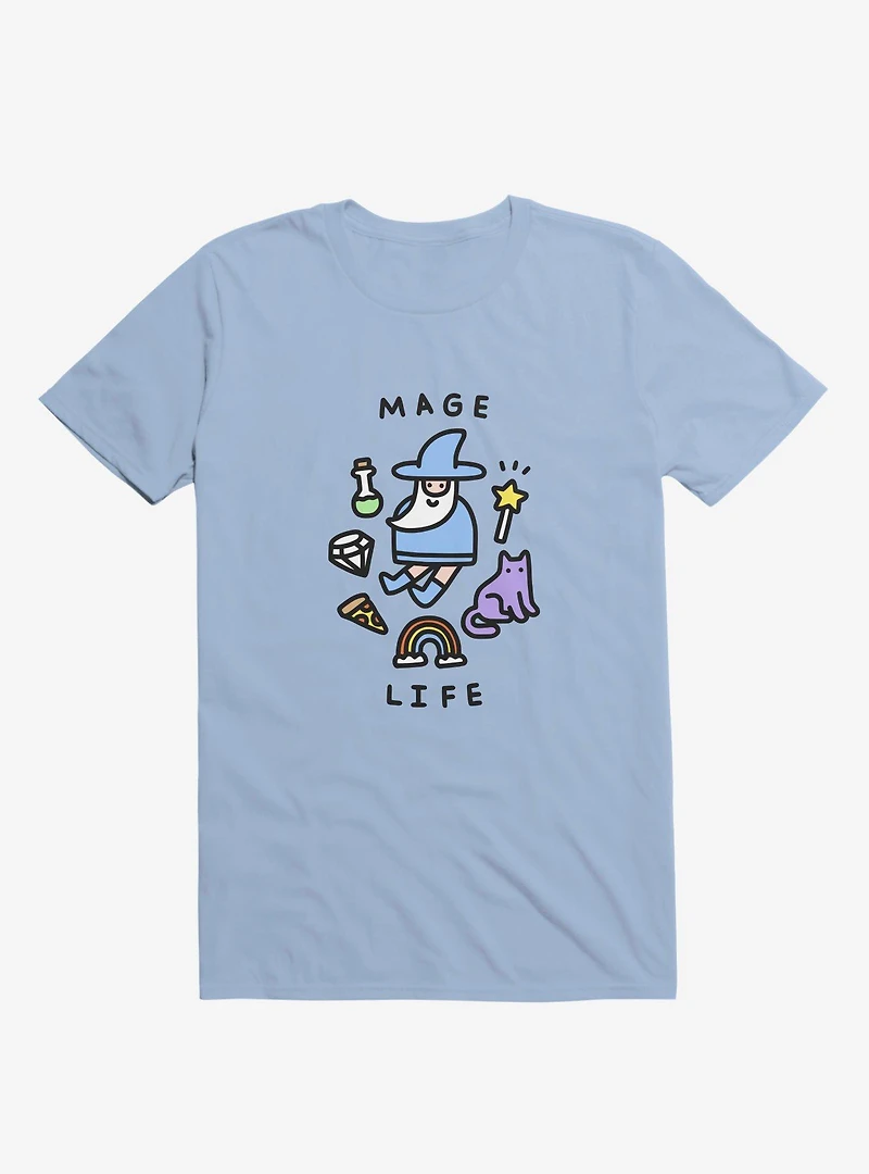 Mage Life Wizard Light Blue T-Shirt