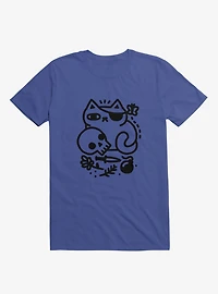 Badass Cat Royal Blue T-Shirt