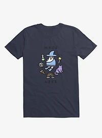 Mage Life Wizard Navy Blue T-Shirt