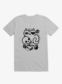 Badass Cat Silver T-Shirt