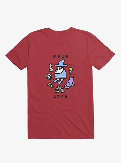 Mage Life Wizard Red T-Shirt