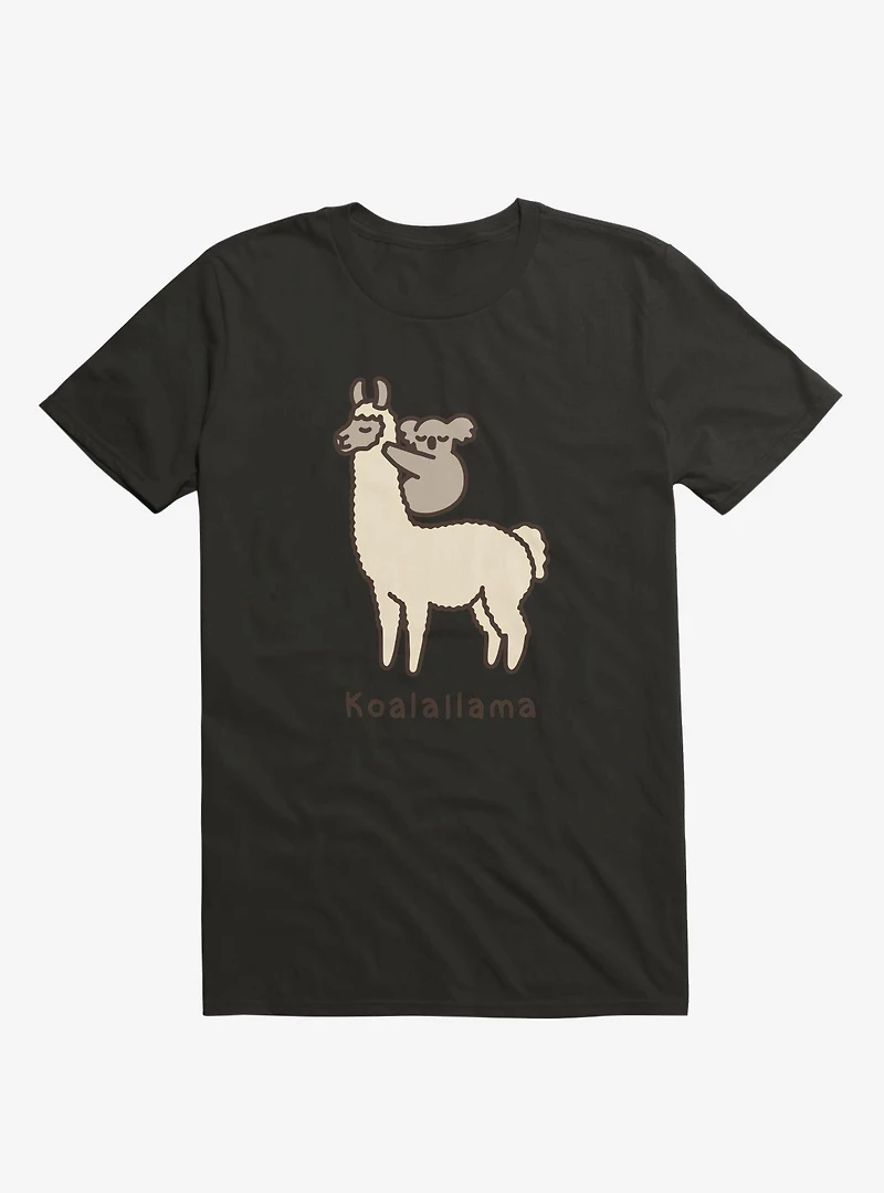 Koalallama Koala And Llama Black T-Shirt