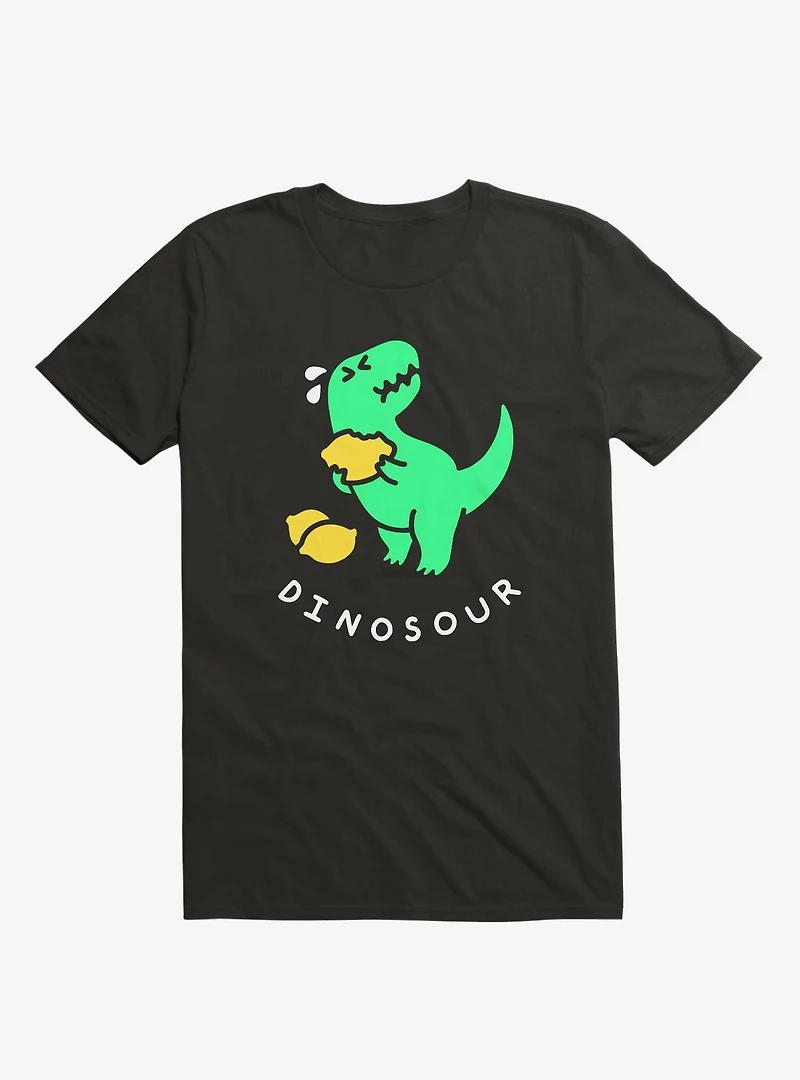 Dinosour Dino Lemon Black T-Shirt