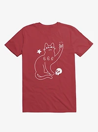 Metal Cat Red T-Shirt