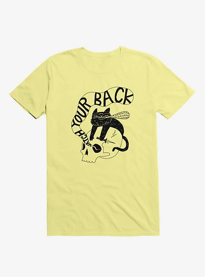 Watch Your Back Cat Yellow T-Shirt
