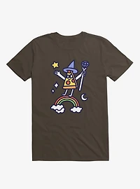 Wizard Pizza Brown T-Shirt