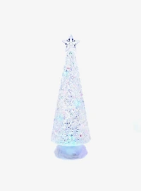Led Lit 13 Inch Tree With Water Table Piece