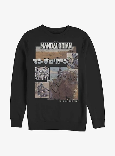 Star Wars The Mandalorian Mando Comic Crew Sweatshirt