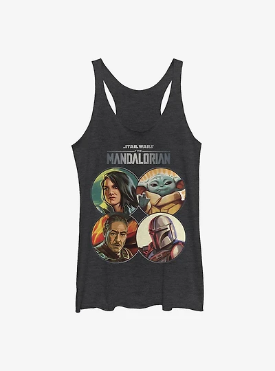 Star Wars The Mandalorian Character Coins Womens Tank Top