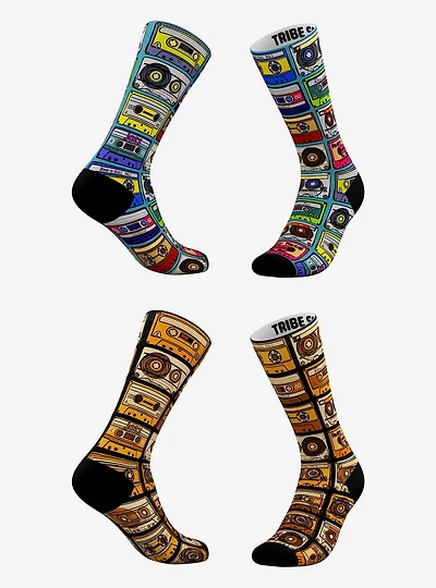 Classic Cassette And Sepia Cassette Socks 2 Pair