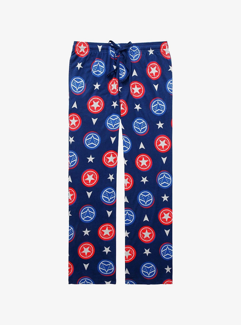 Marvel the Falcon and Winter Soldier Allover Print Sleep Pants