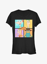 Disney Phineas And Ferb 4 Character Boxup Girls T-Shirt