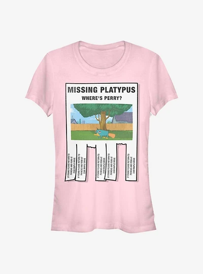 Disney Phineas And Ferb Missing Platypus Girls T-Shirt