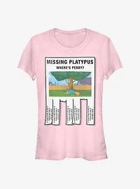 Disney Phineas And Ferb Missing Platypus Girls T-Shirt