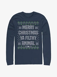 Home Alone Merry Christmas Ya Filthy Animal Ugly Holiday Long-Sleeve T-Shirt