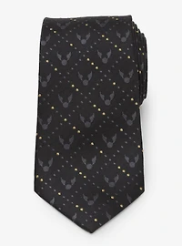 Harry Potter Golden Snitch Black Silk Tie