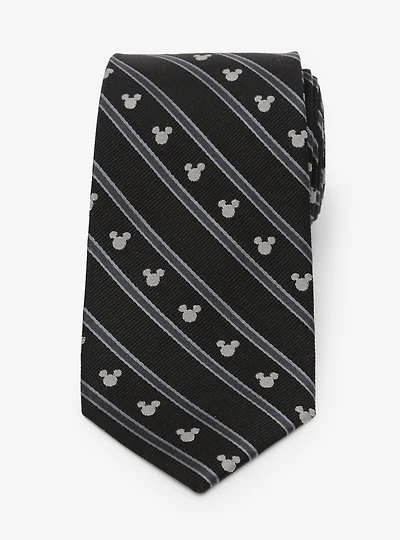 Disney Mickey Mouse Stripe Black Tie