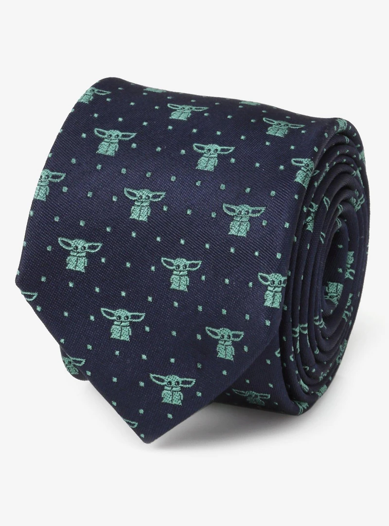 Star Wars The Mandalorian The Child Dotted Navy Youth Tie
