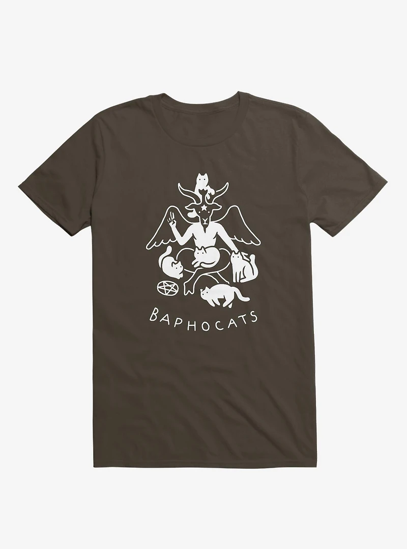 Baphocats Baphomet Cats Brown T-Shirt