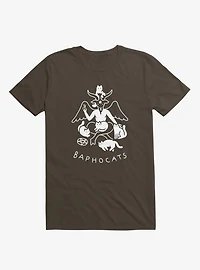 Baphocats Baphomet Cats Brown T-Shirt