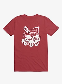 Cat Got Your Soul? Skulls Red T-Shirt