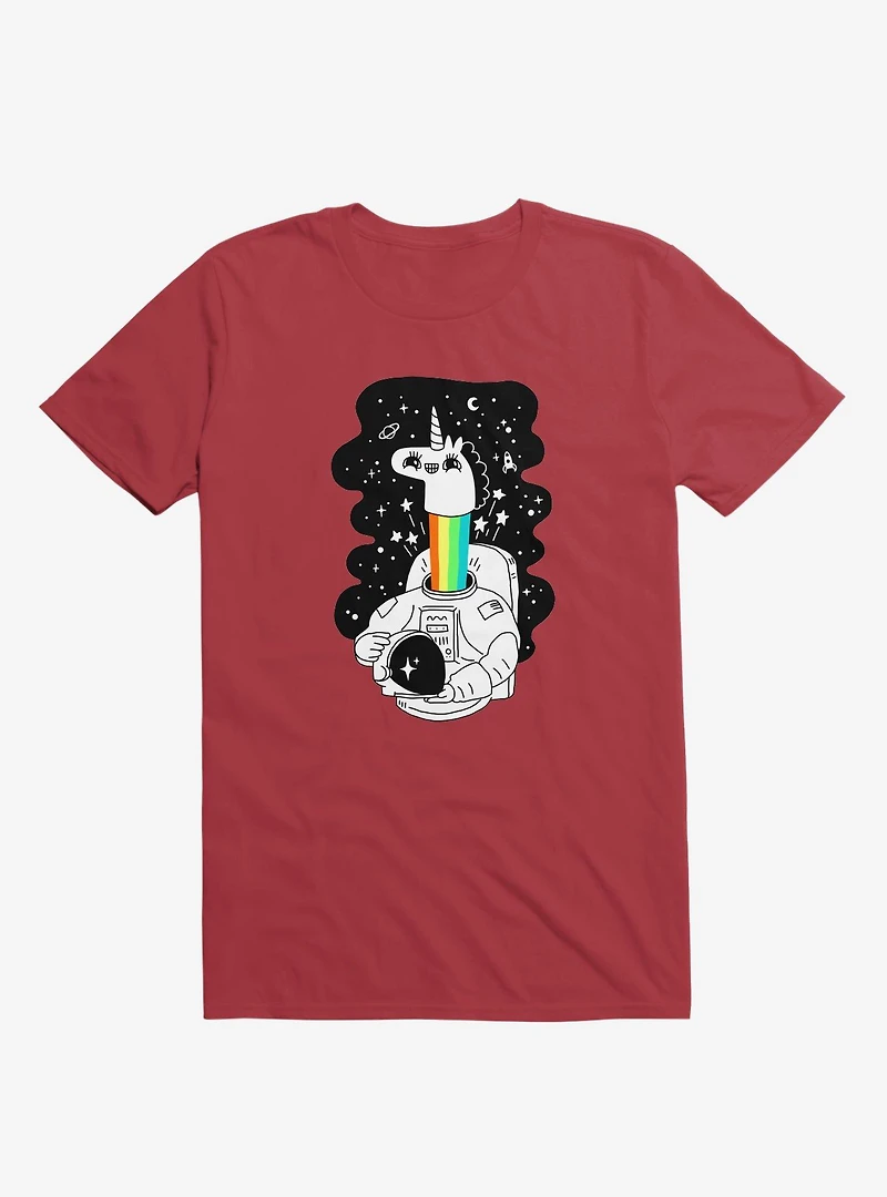 See You Space! Unicorn Astronaut Red T-Shirt