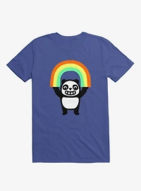 Panda Found A Rainbow Royal Blue T-Shirt