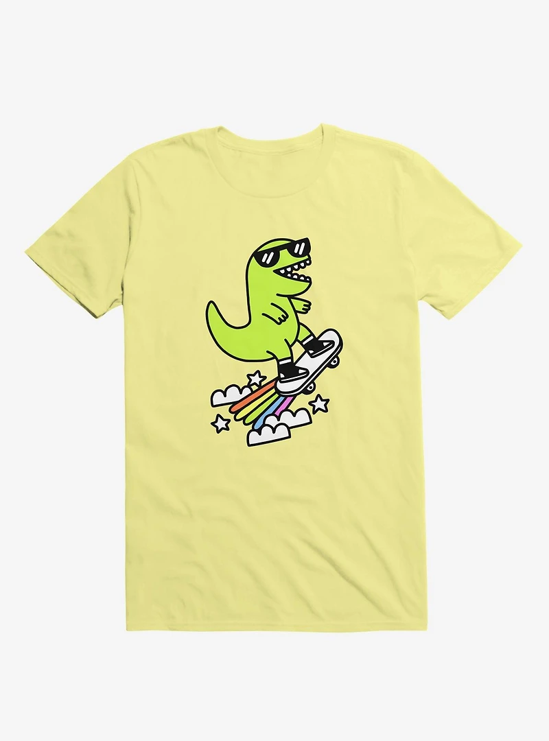 Rad Rex Skateboard Yellow T-Shirt