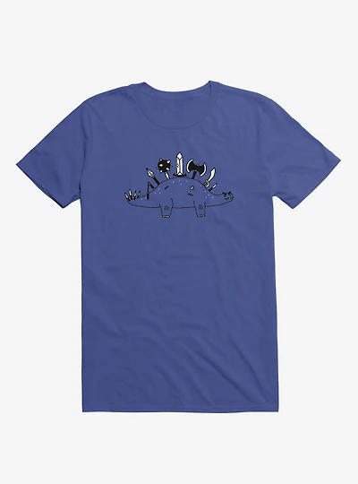 The Best Defense Is A Good Offense Dinosaur Royal Blue T-Shirt