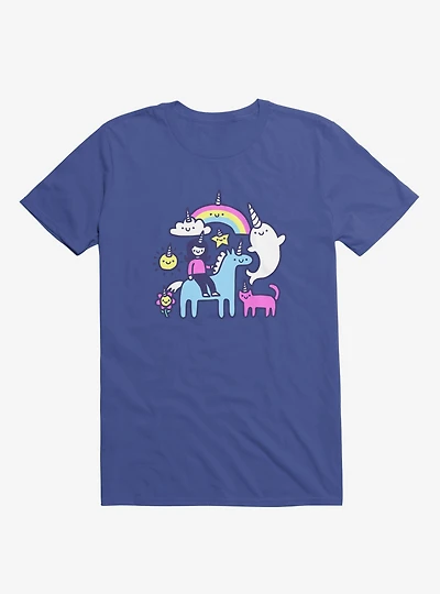 Unicorns Everywhere! Royal Blue T-Shirt