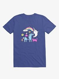 Unicorns Everywhere! Royal Blue T-Shirt