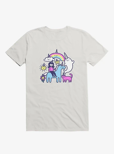 Unicorns Everywhere! White T-Shirt