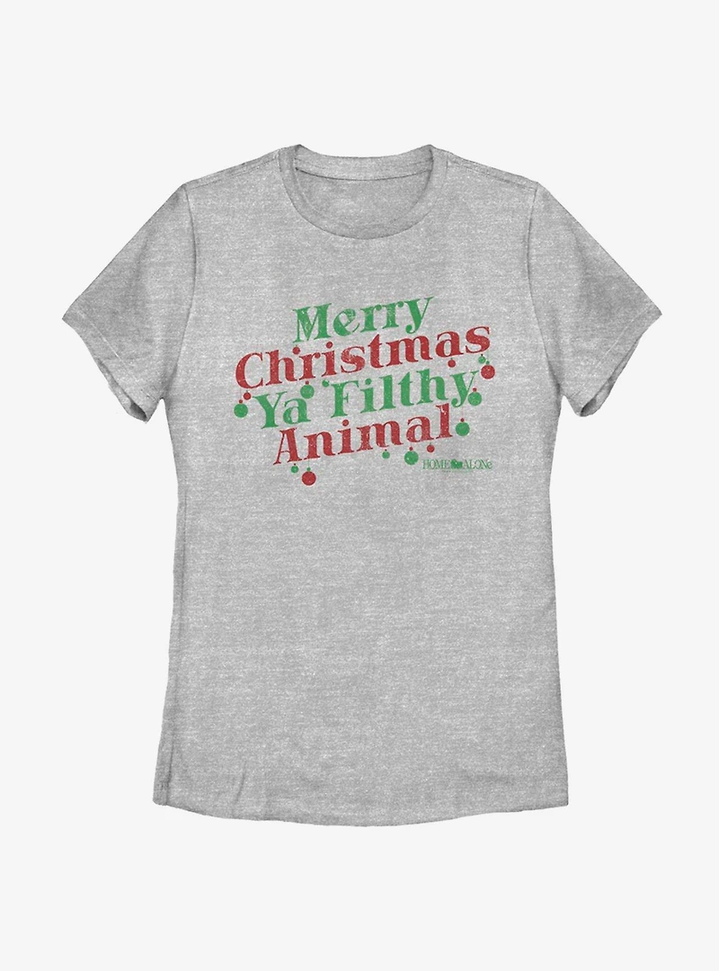 Home Alone Merry Christmas Ya Filthy Animal Womens T-Shirt