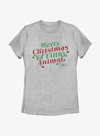 Home Alone Merry Christmas Ya Filthy Animal Womens T-Shirt