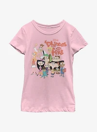 Disney Phineas And Ferb The Group Youth Girls T-Shirt