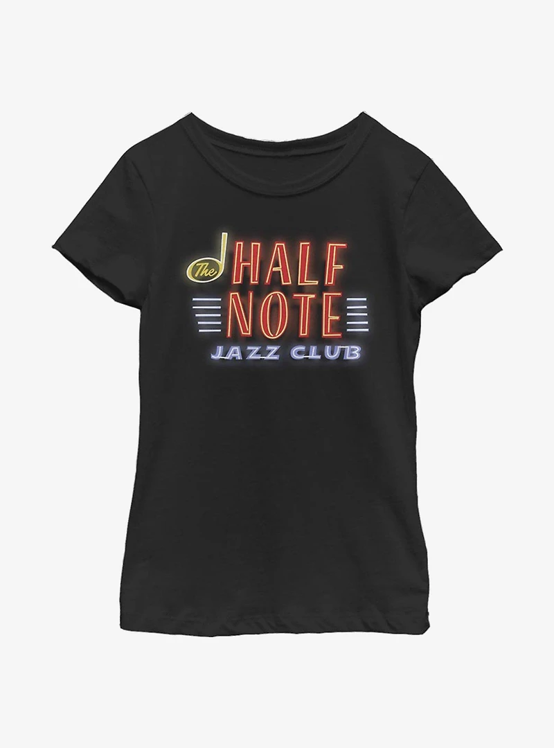 Disney Pixar Soul Half Note Neon Sign Youth Girls T-Shirt
