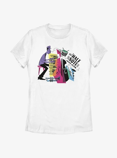 Disney Pixar Soul Half Note Jazz Club Badge Womens T-Shirt