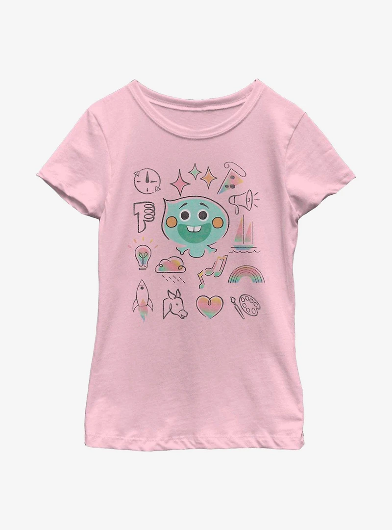 Disney Pixar Soul Personality Grid Youth Girls T-Shirt