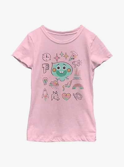 Disney Pixar Soul Personality Grid Youth Girls T-Shirt