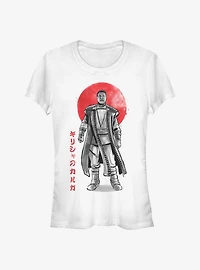 Star Wars The Mandalorian Sumi-e Ink Greef Karga Girls T-Shirt