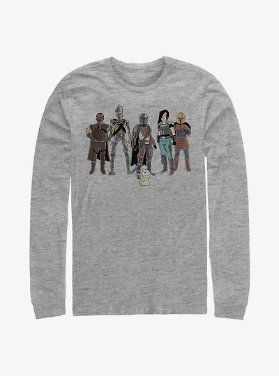 Star Wars The Mandalorian Child And Friends Long-Sleeve T-Shirt