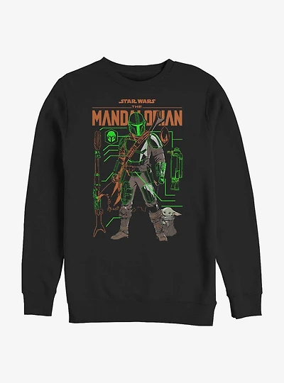 Star Wars The Mandalorian Schemed Up Crew Sweatshirt