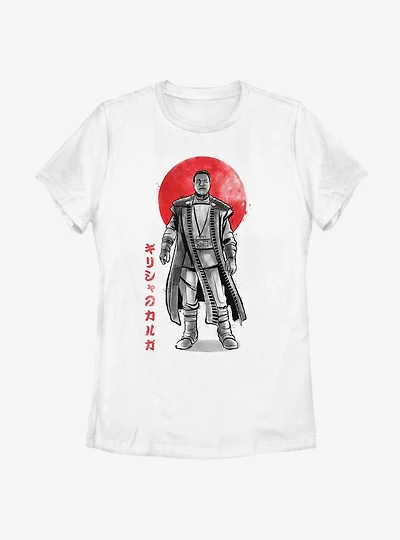 Star Wars The Mandalorian Sumi-E Ink Greef Womens T-Shirt