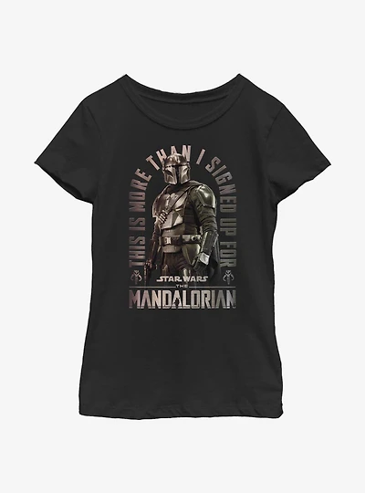 Star Wars The Mandalorian Signed Up Youth Girls T-Shirt