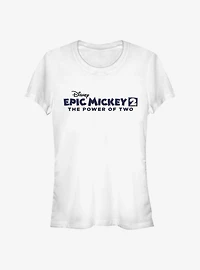 Disney Epic Mickey Power Of Two Logo Girls T-Shirt