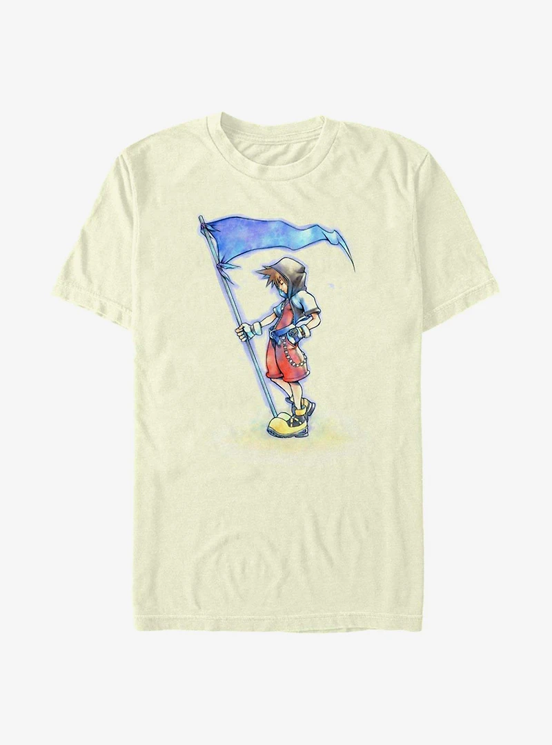Disney Kingdom Hearts Sora With Flag T-Shirt