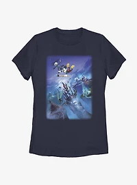 Disney Epic Mickey Castle Flight Womens T-Shirt
