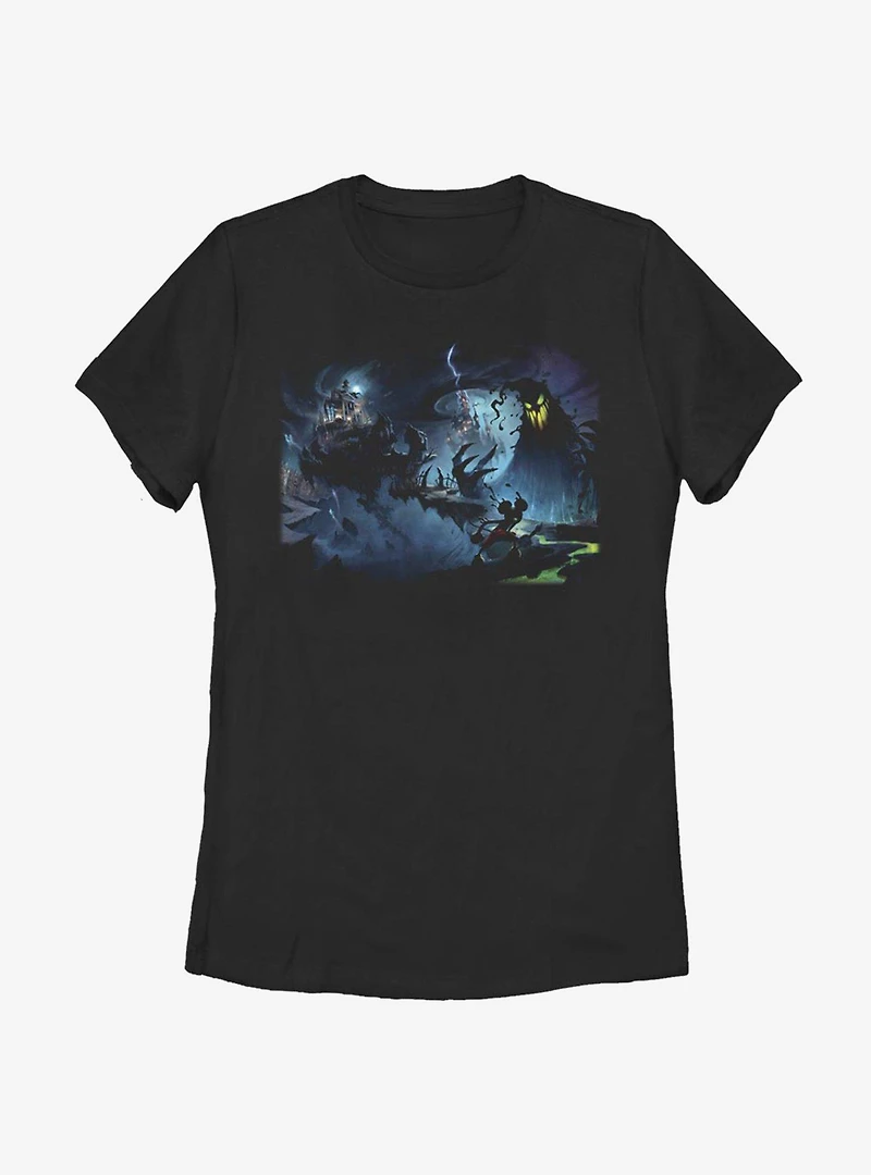 Disney Epic Mickey Inky Environment Womens T-Shirt
