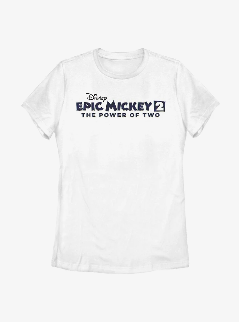 Disney Epic Mickey Power Of Two Logo Womens T-Shirt